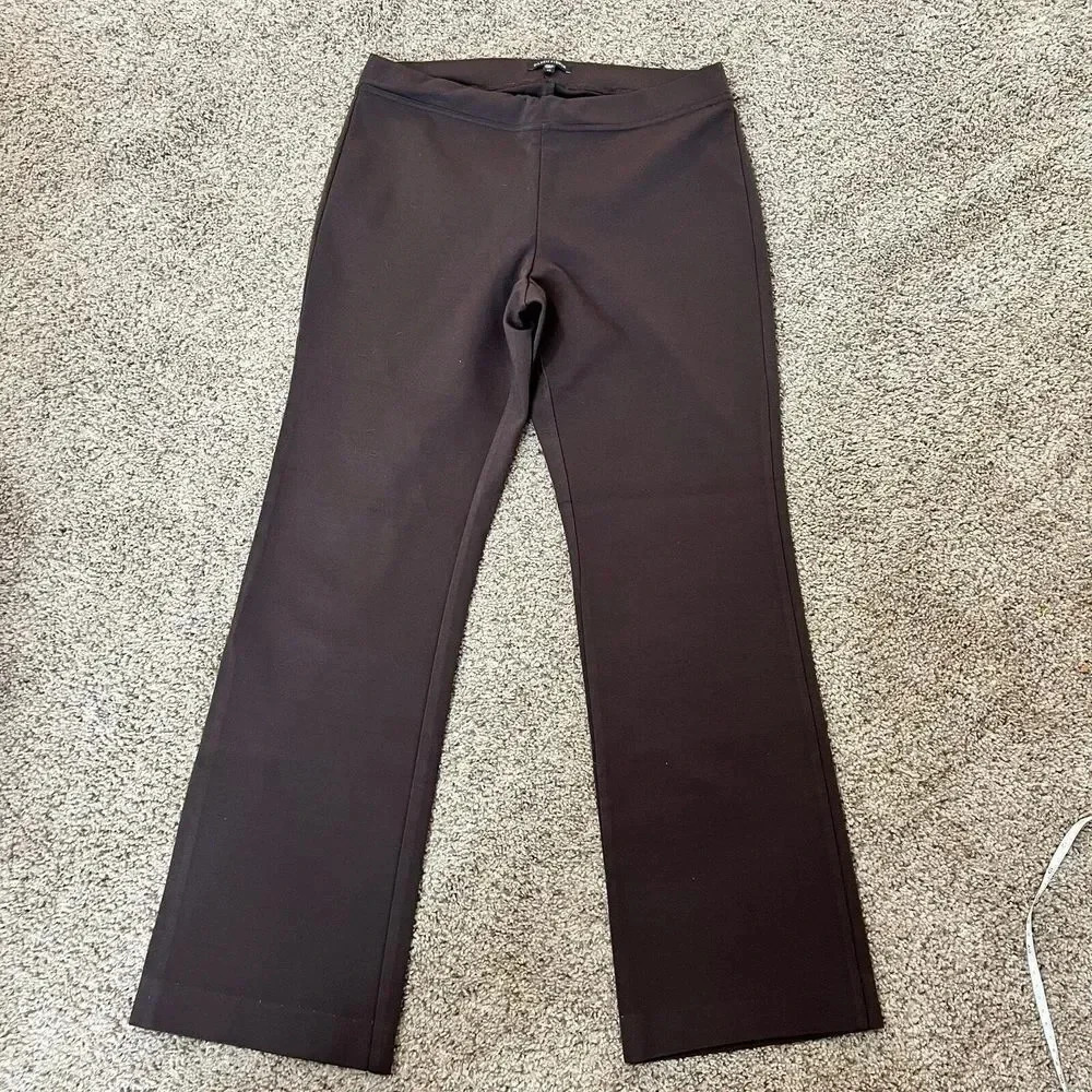 Eileen Fisher Women's‎ Ponte Straight Leg Trouser Slit Pant Ankle Length